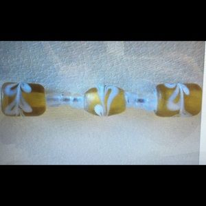 Yellow Flower adjustable Beaded Bra Straps